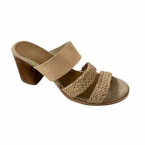 REBELS Sabrina Sand Tan Heel Leather Sandal 9 - Gently used, only worn once